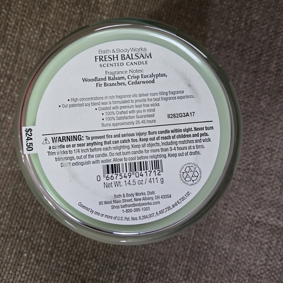 Bath & Body Works Candle - Fresh Balsam - Picture 3 of 3